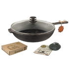 Сковорода чугунная литая со стеклянной крышкой Наша майстерня Т304С3